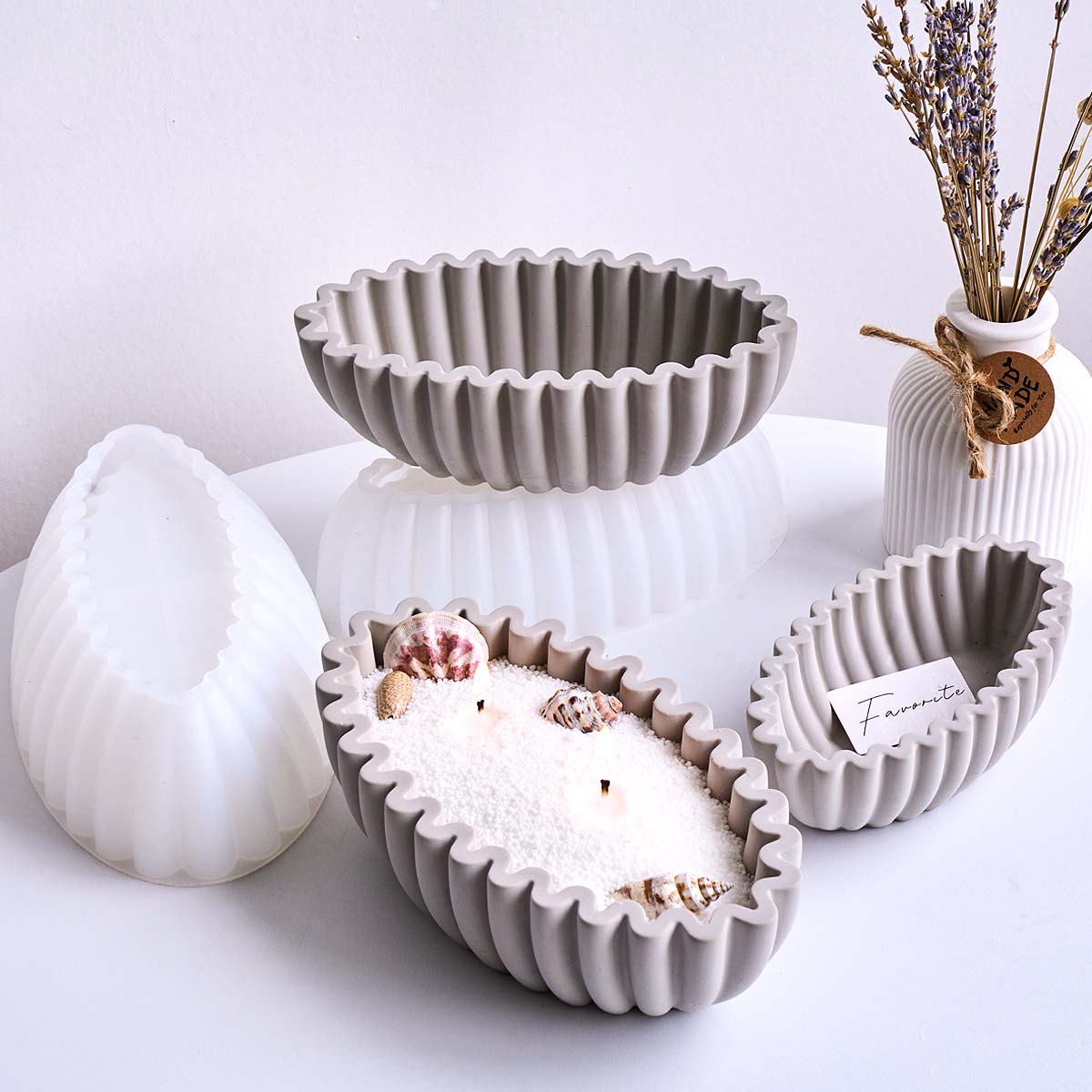 S/M/L Oval Striped Storage Bow - Potsticker Mold ulasan dan harga