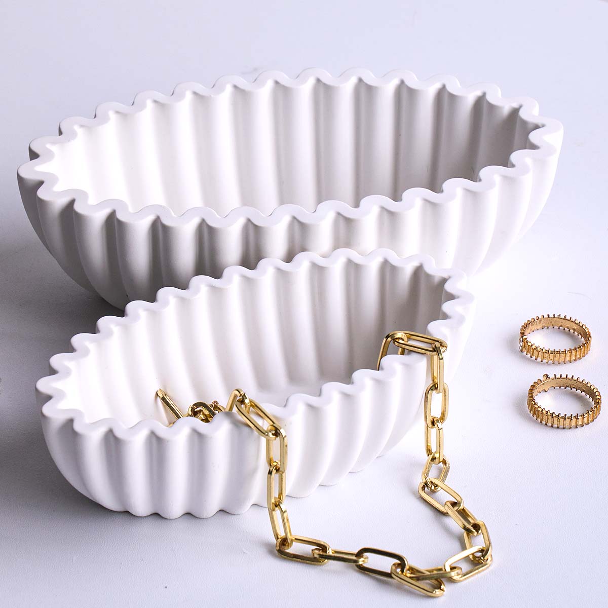 S/M/L Oval Striped Storage Bow - Potsticker Mold ulasan dan harga